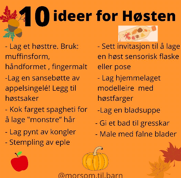 10 ideer for høsten @morsom.til.barn