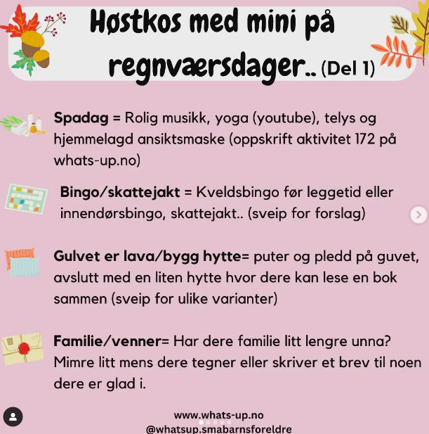 Picture Høstkos med mini på regnværsdager - 1