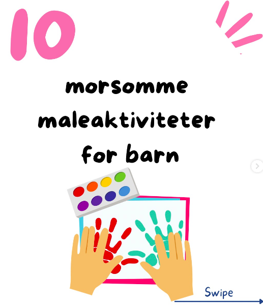 Morsomme maleaktiviteter fra @morsom.for.barn