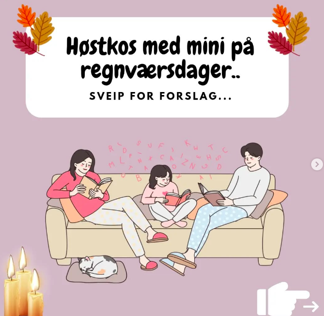 Høstkos med mini på regnværsdager